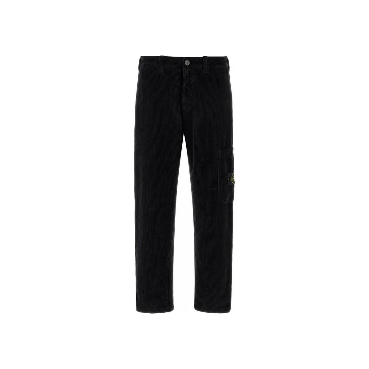 STONE ISLAND Organic Cotton Corduroy Regular Fit Pants with Snap Pockets