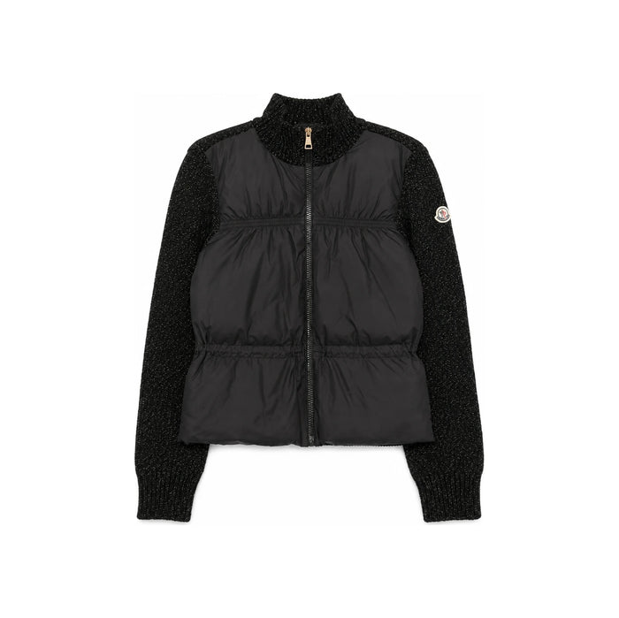 Moncler Women’s Logo Patch Mixed Down Jacket Black 9B00011 M8258 999