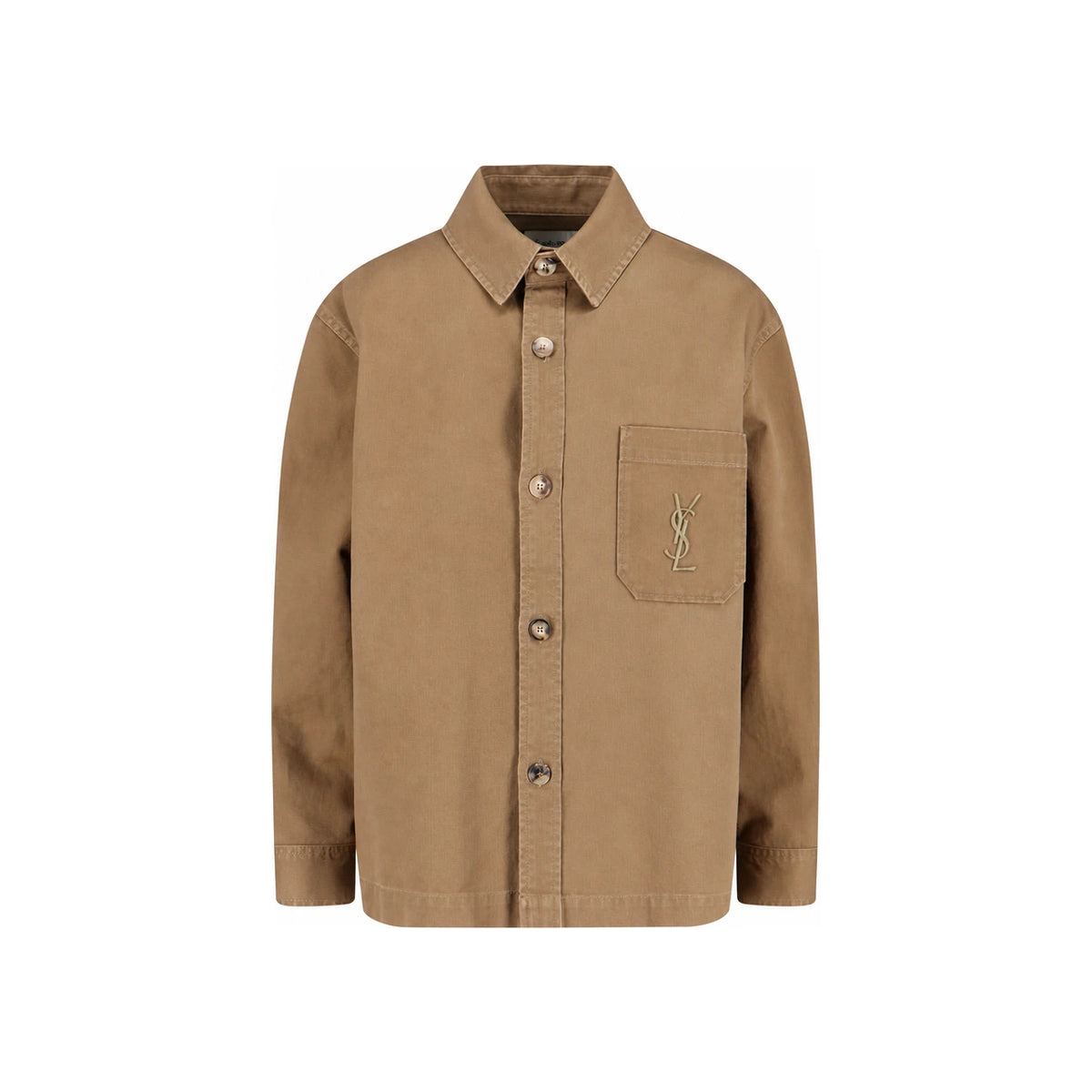 Saint Laurent Cotton Linen Gabardine CASSANDRE Overshirt 852696 Y253W 2669