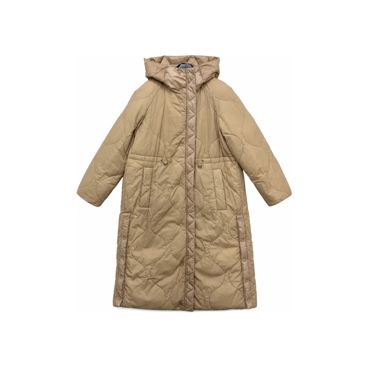 Max Mara Women’s Reversible Hooded Long Puffer Jacket Beige 252549 6082600 021