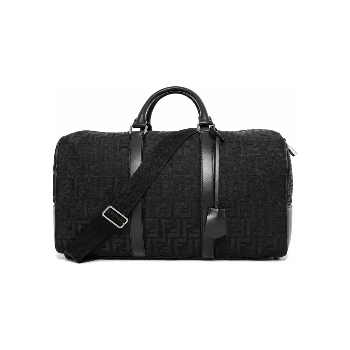 FENDI FF Logo Allover Boston Tote Bag for Men 7VV161 AW2N F05TR