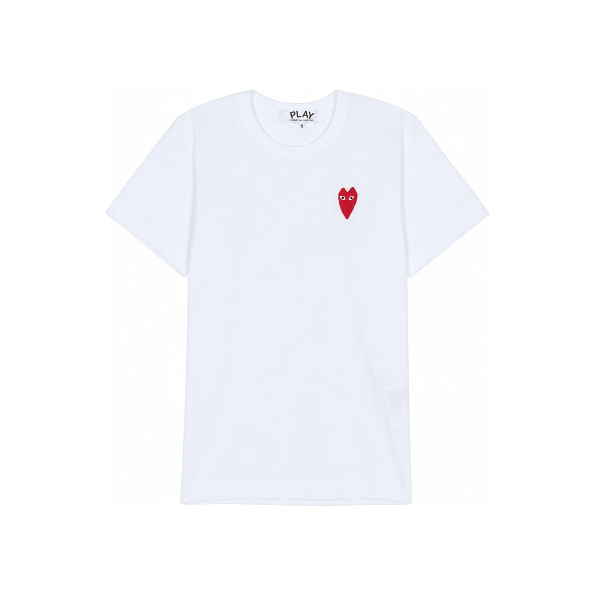 Comme des Garcons Long Red Heart Patch Short Sleeve T-Shirt Unisex AZ T229 051 3