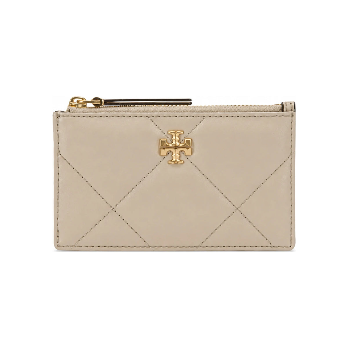 Tory Burch Kira Diamond Quilted Card Holder Light Stone 158629 251