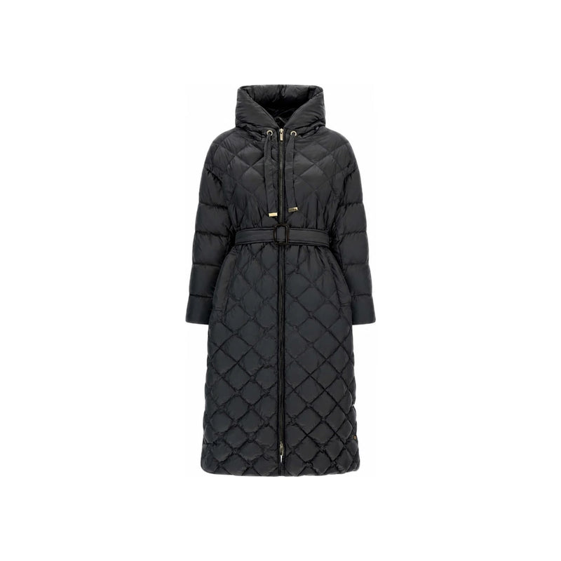 Max Mara Quilted Side-Slit Long Puffer Jacket Black 2529496075 002