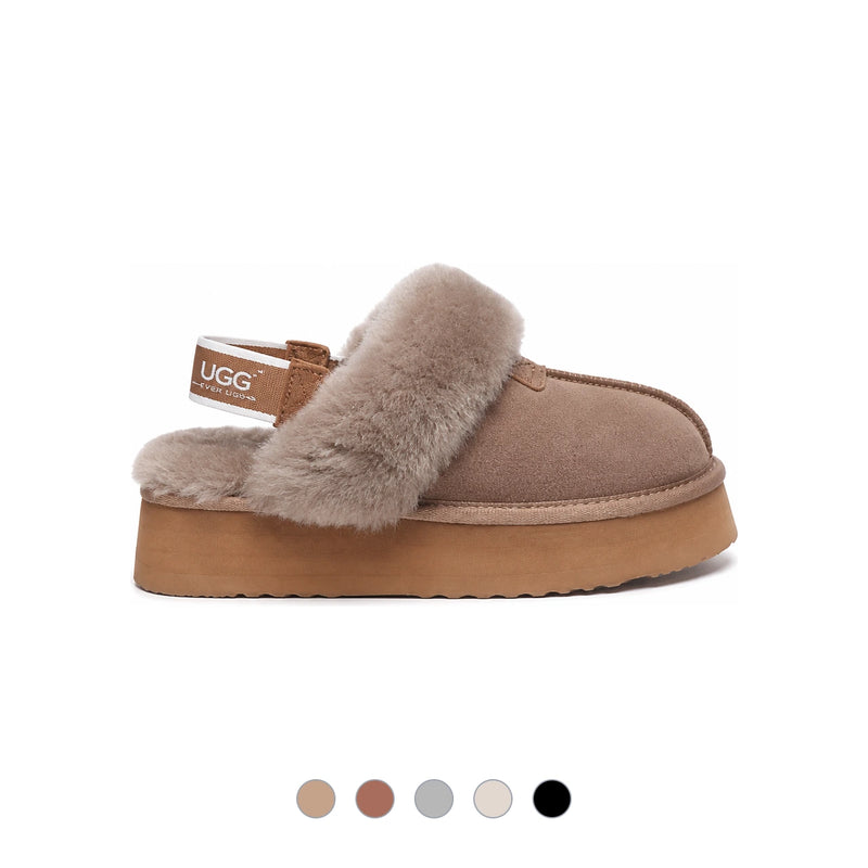 Ugg Suzie Platform Detachable Strap Shearling Slippers
