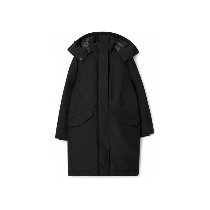 BURBERRY Black Long Down Puffer Coat LEYBURN