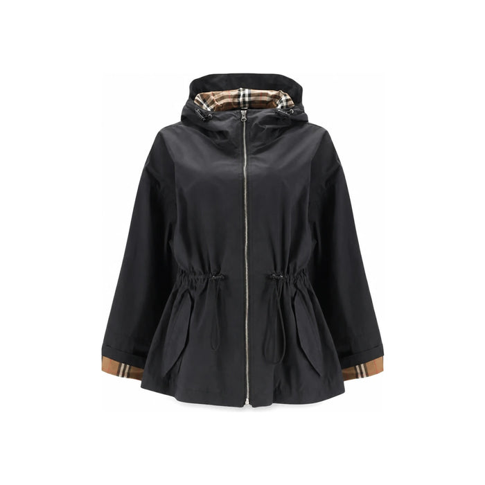 BURBERRY Hooded Windbreaker Jacket with Drawstring