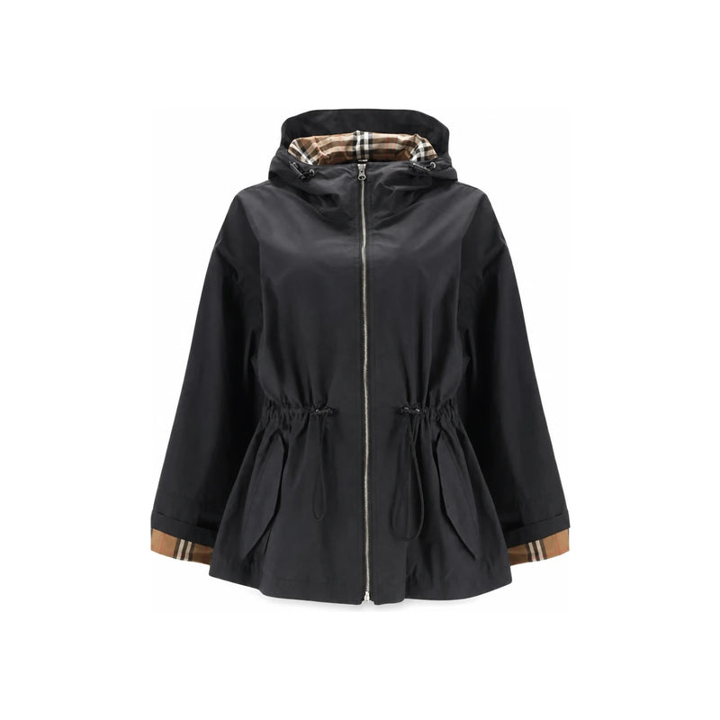 BURBERRY Hooded Windbreaker Jacket with Drawstring