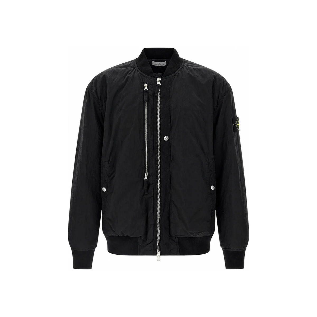 STONE ISLAND Nylon Metal Pocket Anti-Drop Bomber Jacket Black
