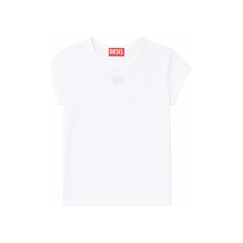 DIESEL Logo Short Sleeve T-Shirt for Women White