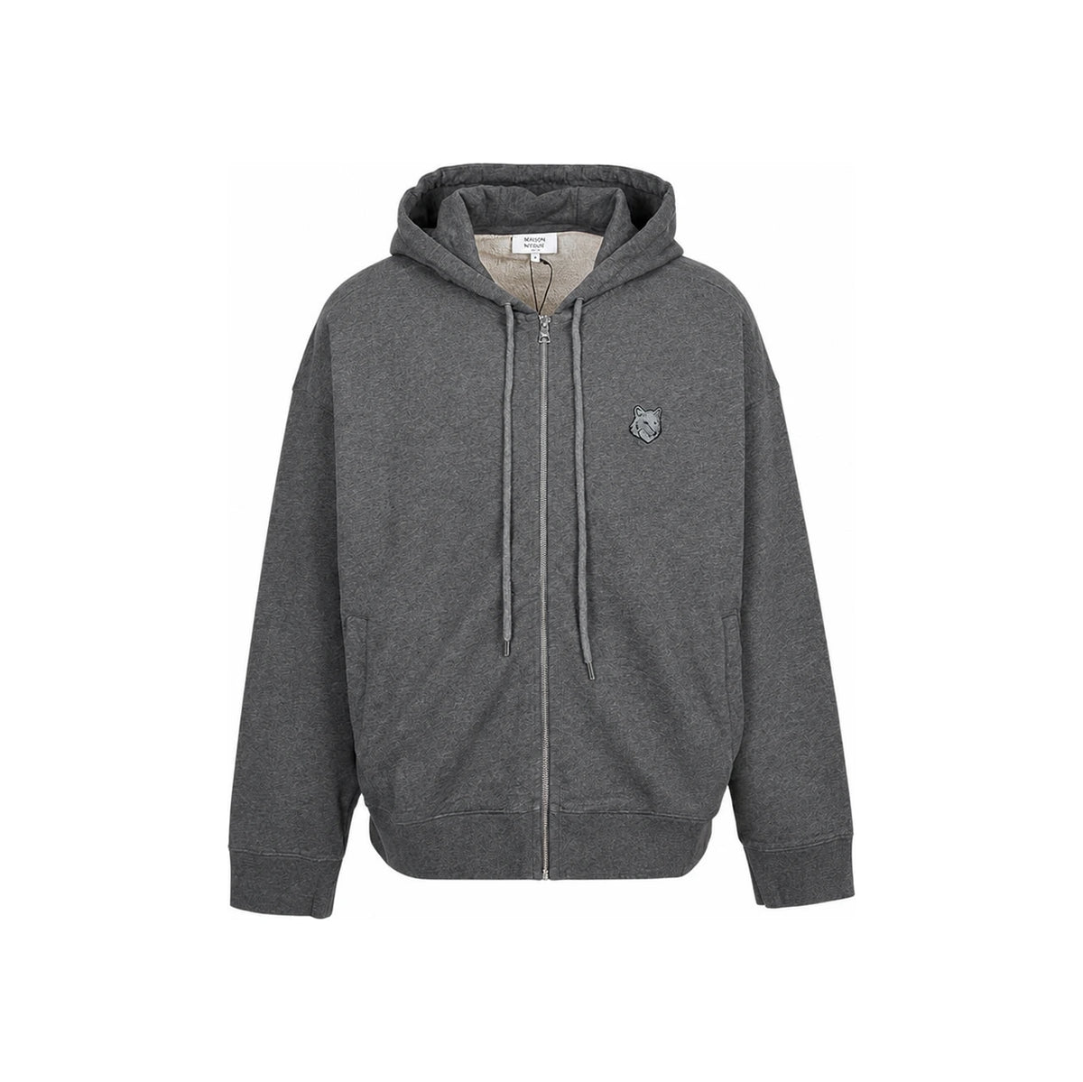 Maison Kitsune Fox Head Men’s Hooded Zip-Up Cardigan PM02138 KM0340 H170
