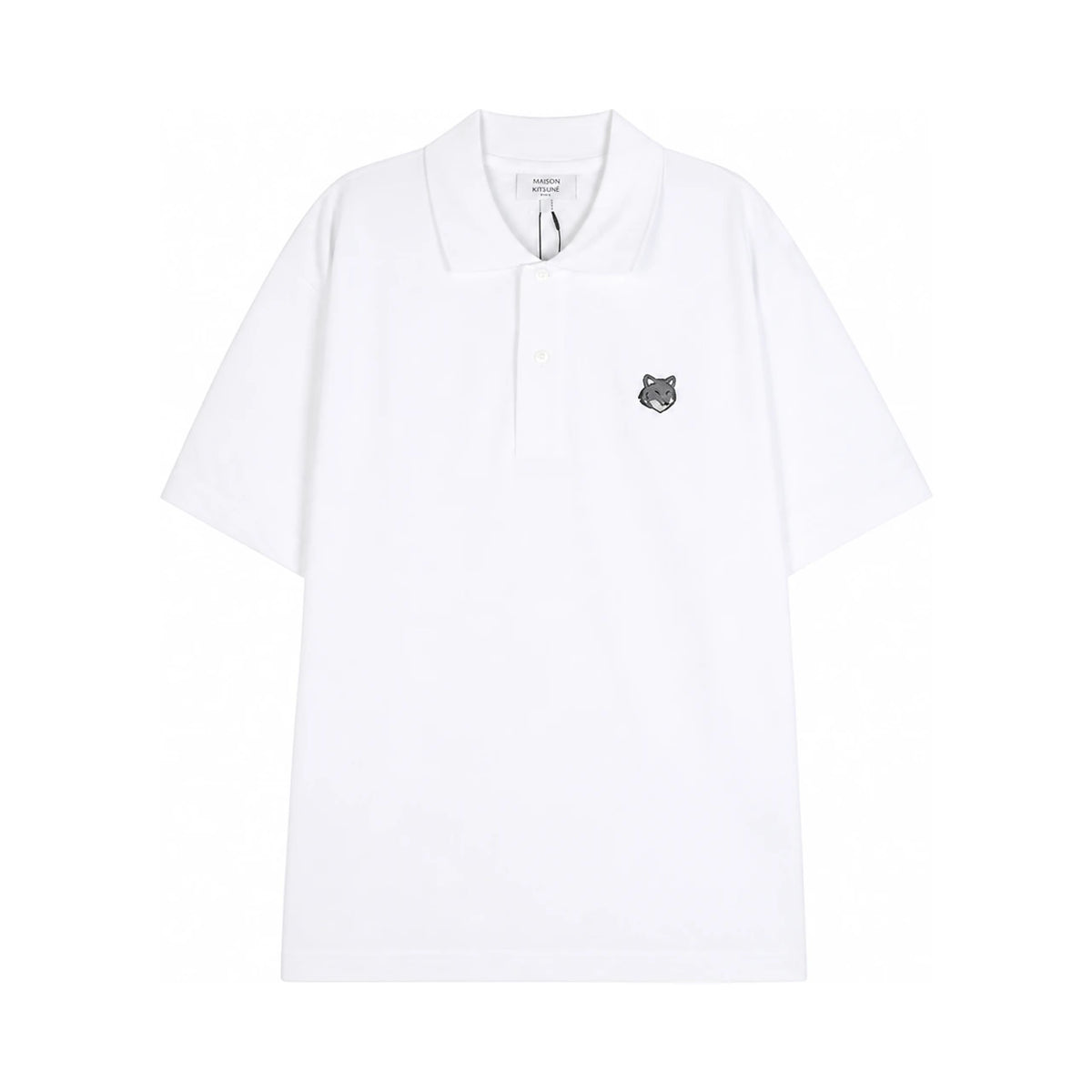 Maison Kitsune Fox Head Men’s Short Sleeve Polo Shirt