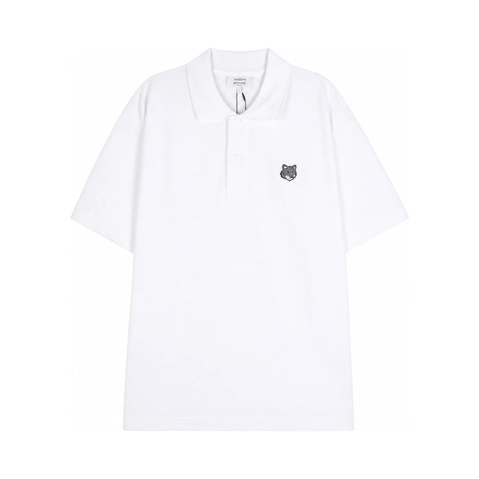 Maison Kitsune Fox Head Men’s Short Sleeve Polo Shirt