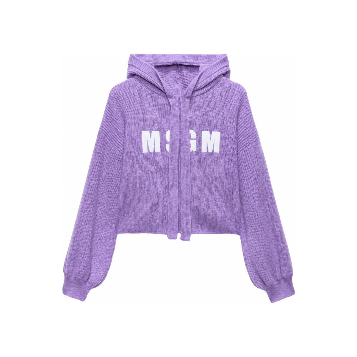 MSGM Logo Cashmere-Blend Hooded Sweatshirt 3941MDM219 257785 23