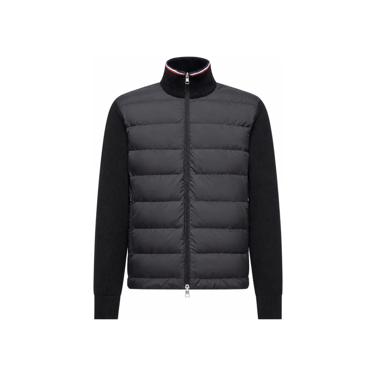 Moncler Black Cotton Padded Zip-Up Cardigan Jacket for Men