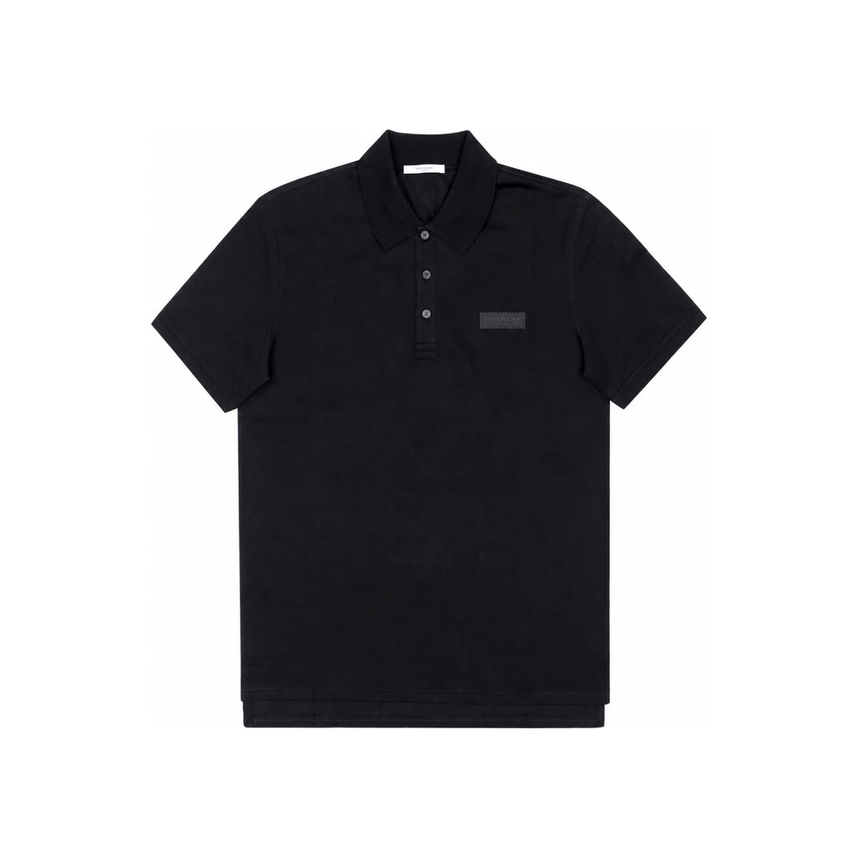 GIVENCHY Black Grosgrain Logo Short-Sleeve Polo Shirt Men