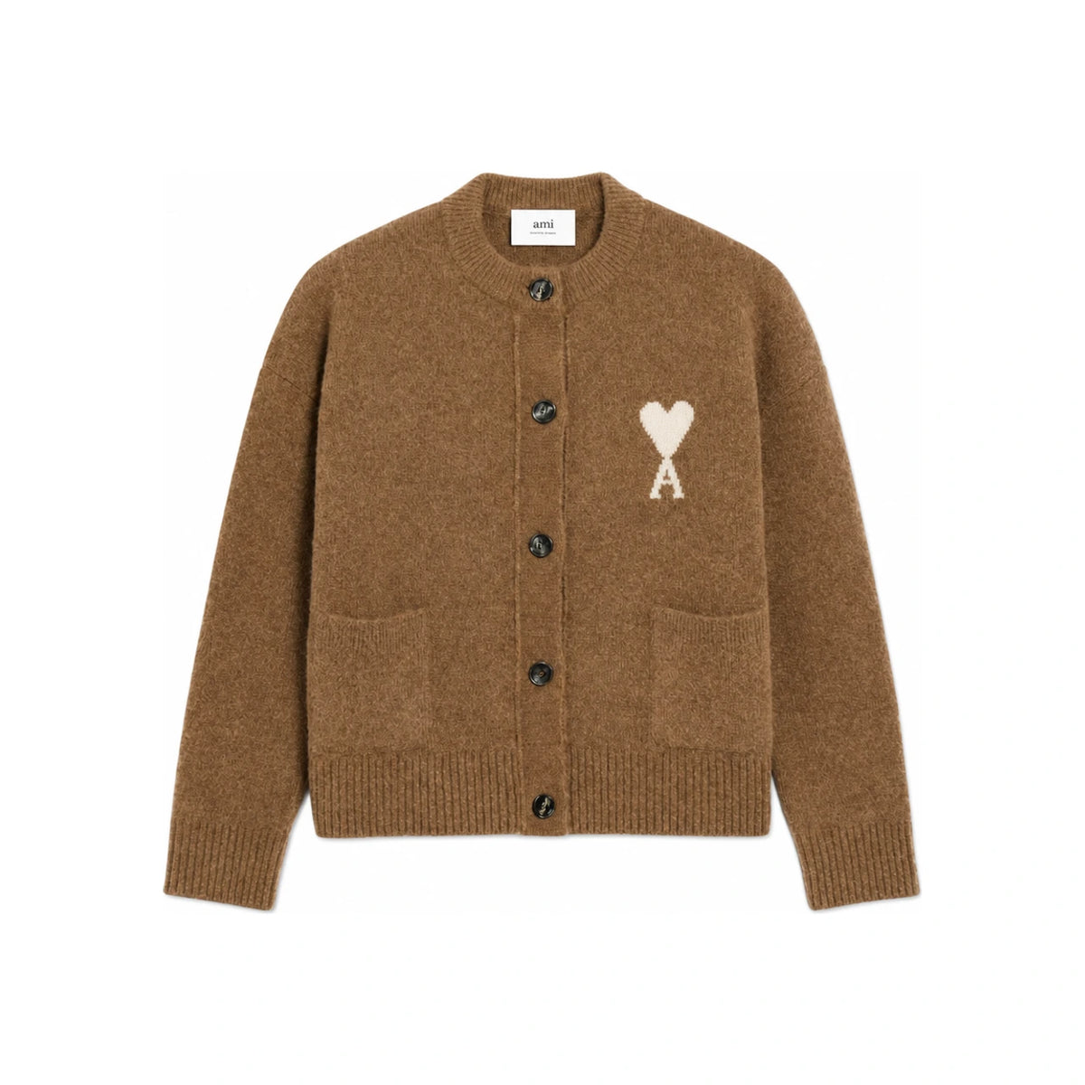 AMI Big Heart Alpaca Cardigan for Men