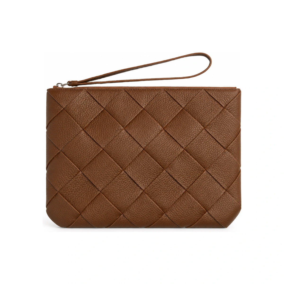 Bottega Veneta Large Diago Pouch Nocciola Brown Leather