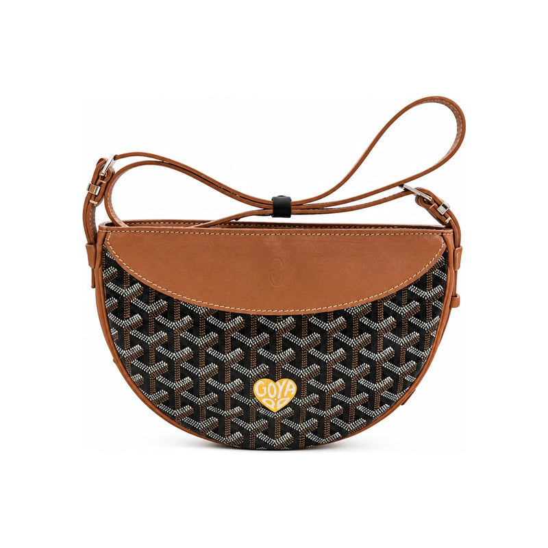 GOYARD Brown Black Tan HironDELLE Crossbody Bag Women