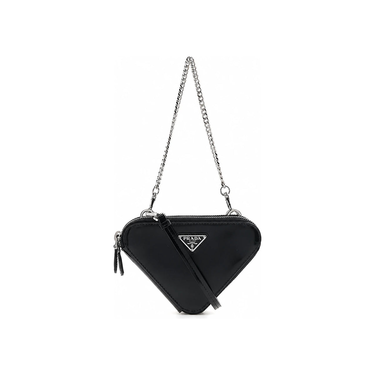 PRADA Women’s Brushed Leather Mini Pouch 1NR015 ZO6 F0002