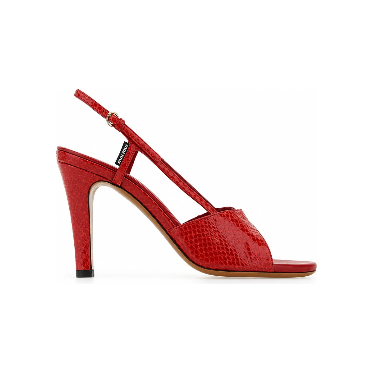 Miu Miu Black Leather Slingback Pumps