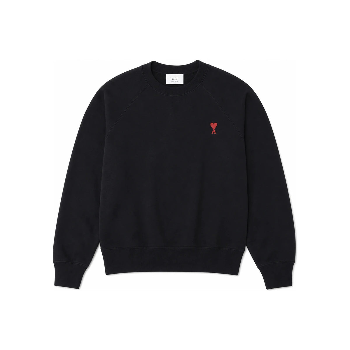 AMI Chain Stitch Heart Logo Unisex Sweatshirt BFUSW005 747 001