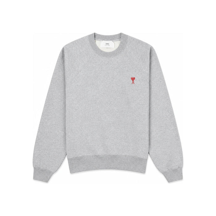 AMI Small Heart Logo Unisex Grey Sweatshirt