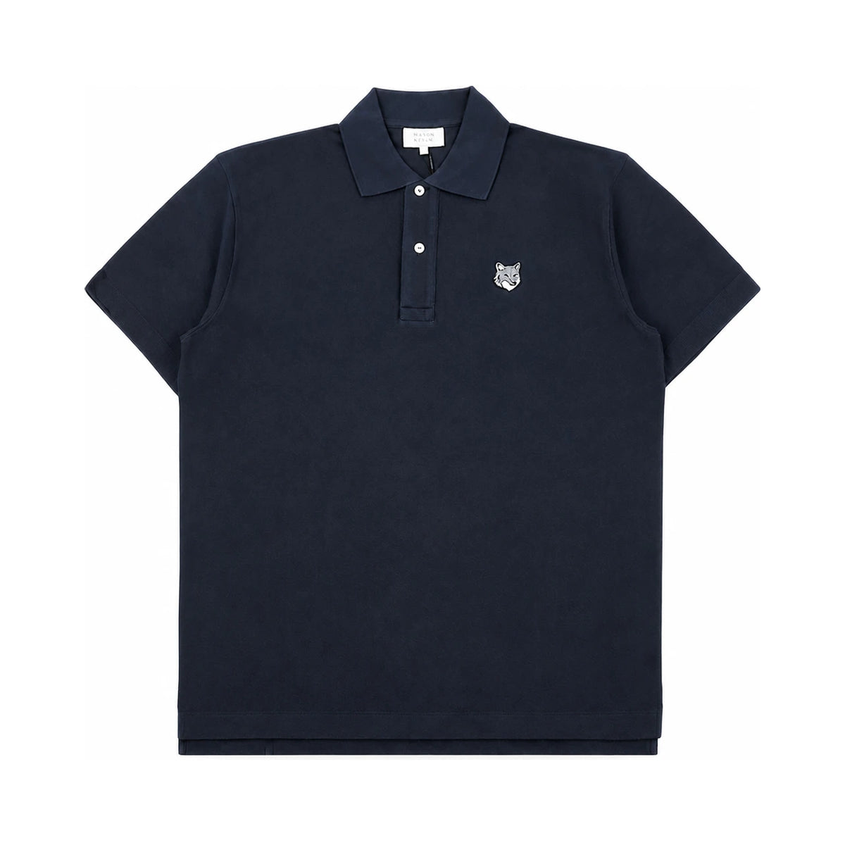 Maison Kitsune Fox Head Comfort PK Short Sleeve Polo Shirt Navy