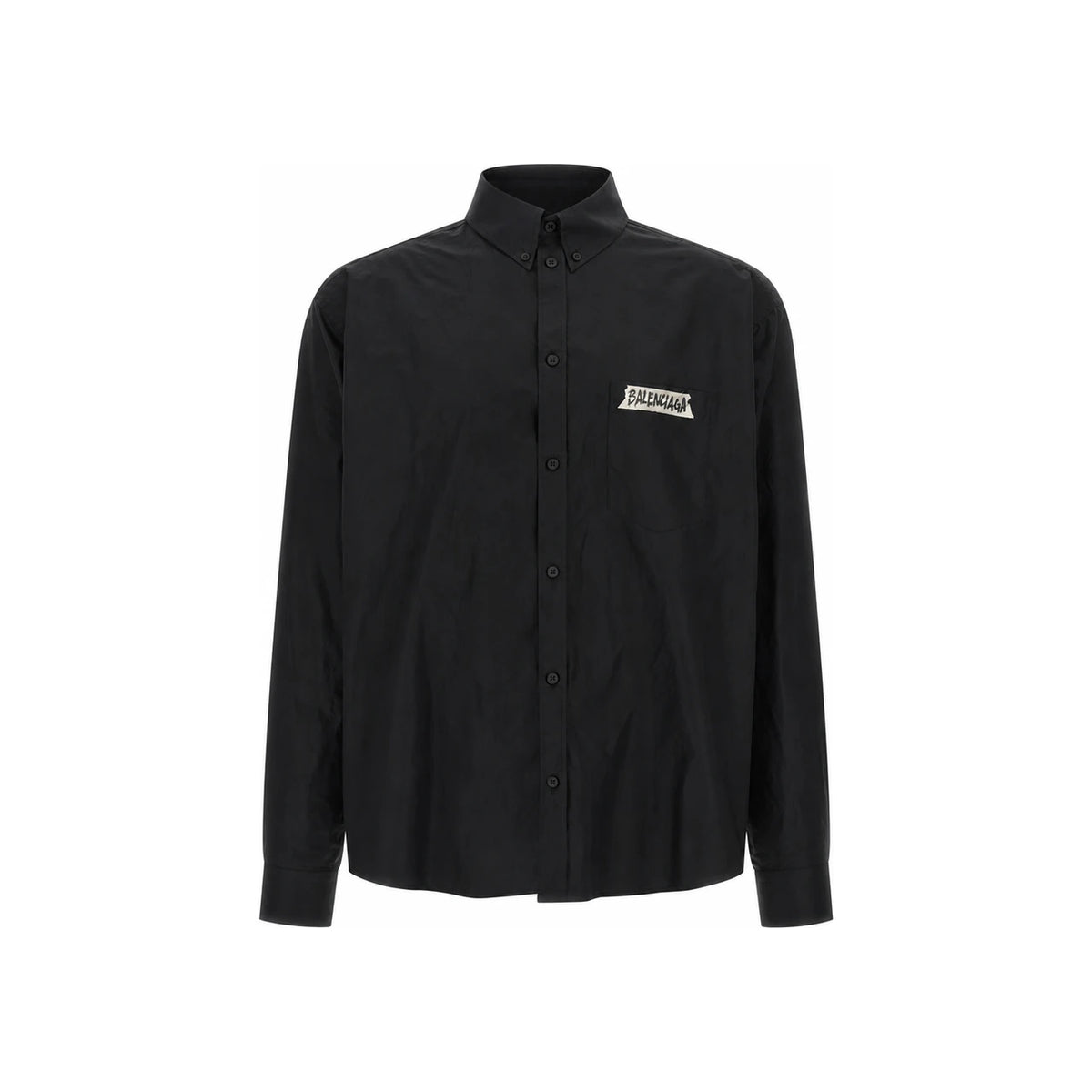 BALENCIAGA Black Masking Tape Long Sleeve Shirt