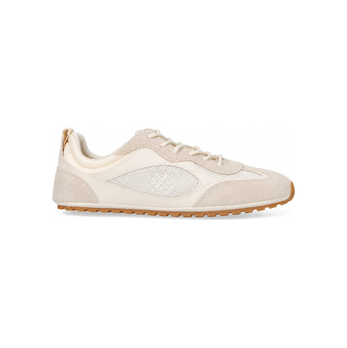 Tory Burch Field Mesh Suede Sneakers Light Cream Low Top 176839 250