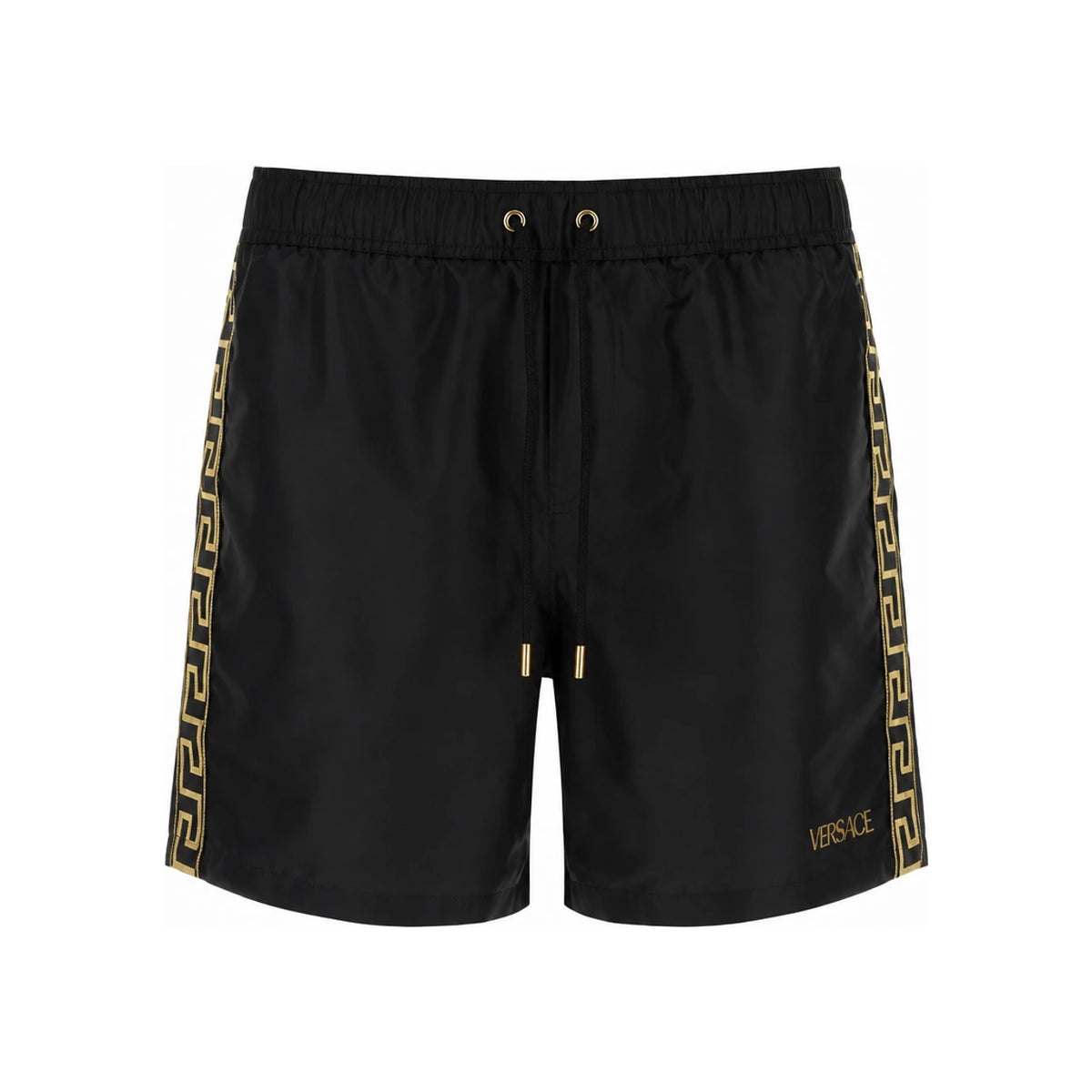 Versace Black Logo Cotton Short Shorts for Men 1022768 1A16484 2B130 BLACK DOM