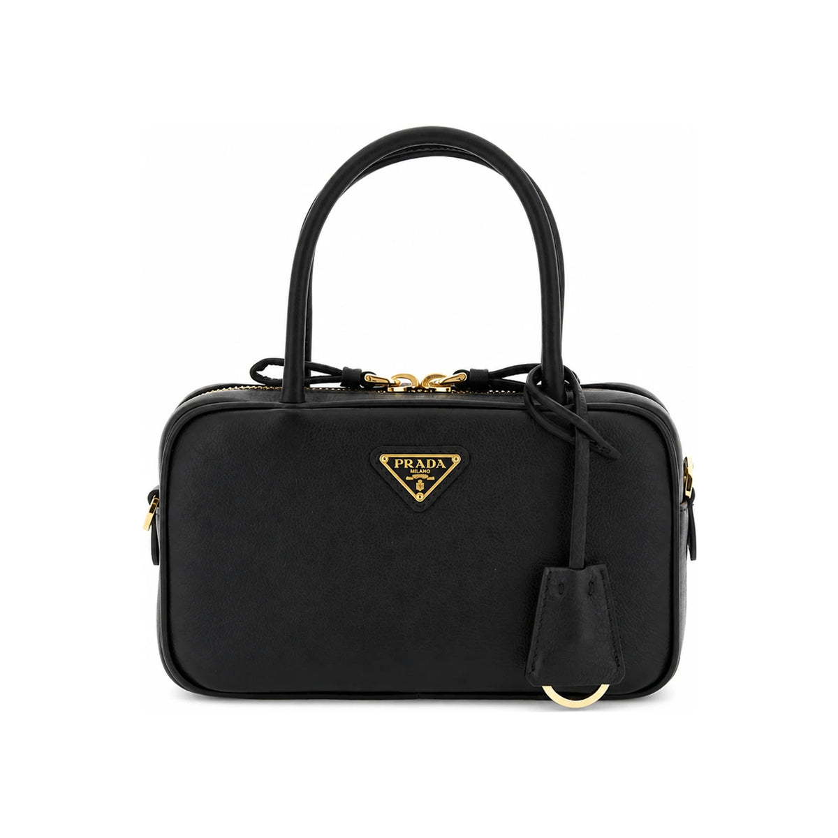 PRADA Black Saffiano Leather Small Tote Bag