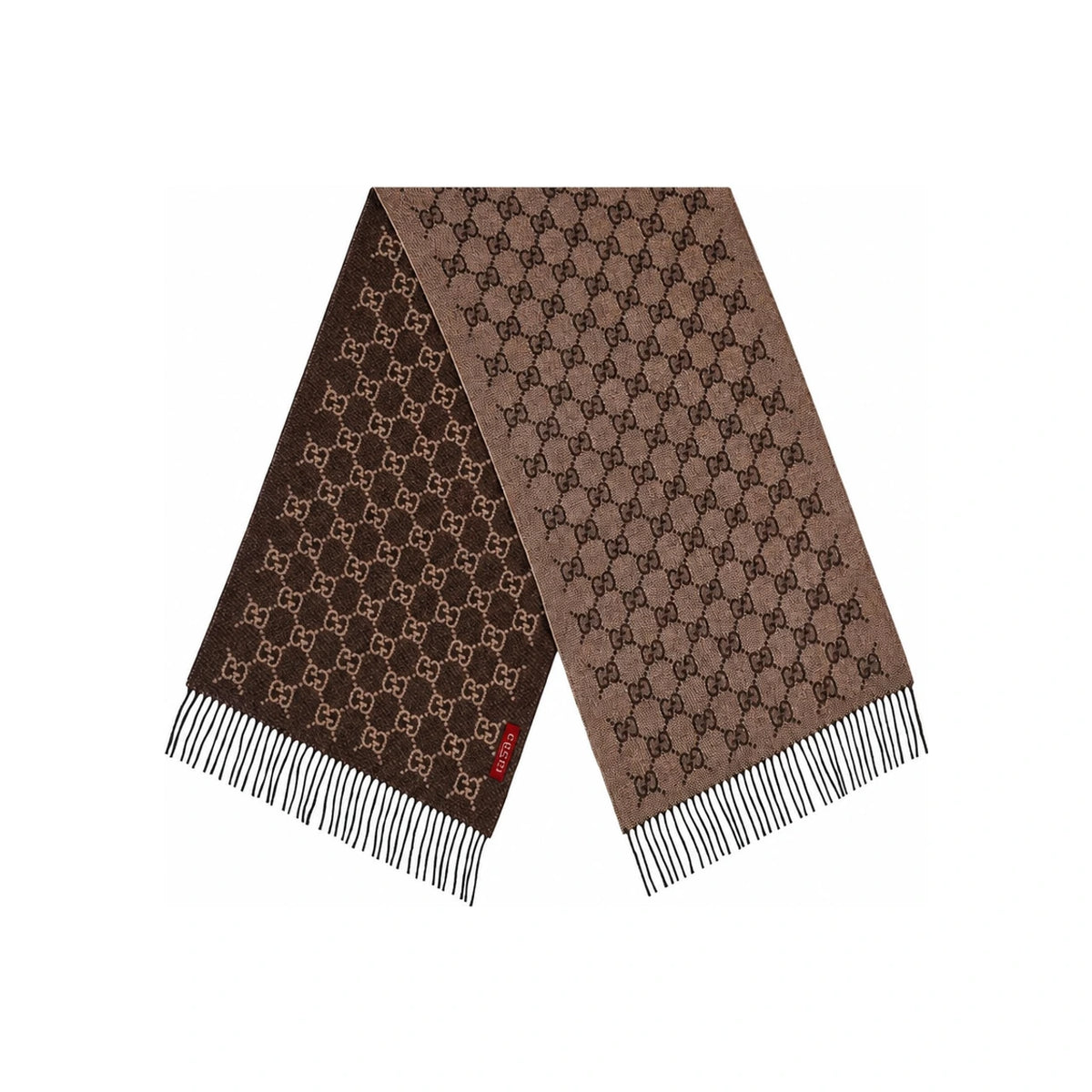 GUCCI GG Logo Cashmere Scarf Beige Unisex