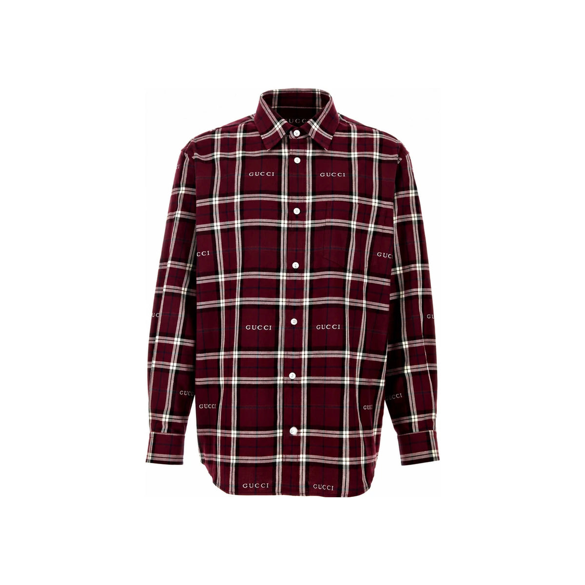 GUCCI Red Long Sleeve Dress Shirt for Men