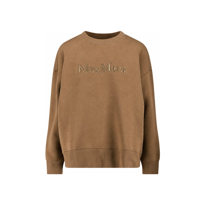 Max Mara MONZA Fleece Sweatshirt Biscuit Brown 2529926013 002
