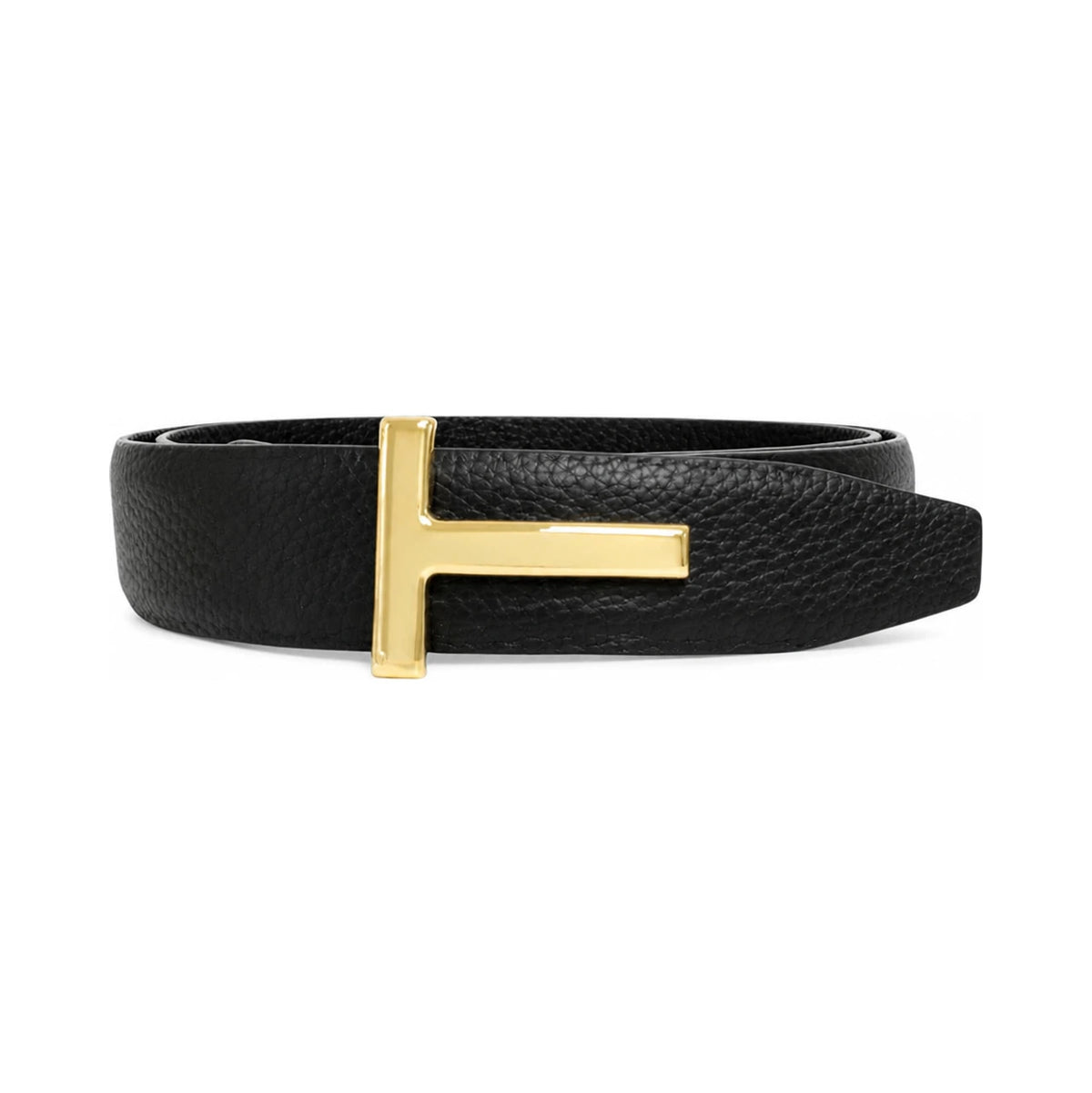 TOM FORD T Icon Reversible Leather Belt 3cm Brown Black