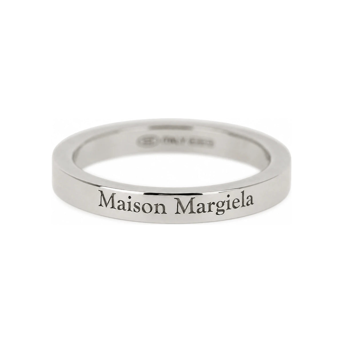 Maison Margiela Engraved Logo Ring 3mm Silver Men's Jewelry SM1UQ0122 P8865 102