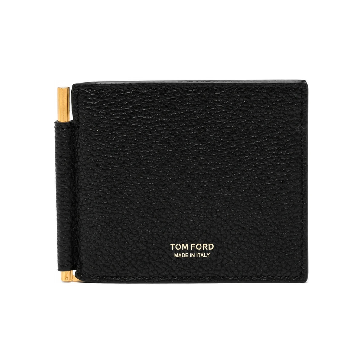 TOM FORD Grain Leather Logo Money Clip Wallet for Men Y0231 LCL158G NAA