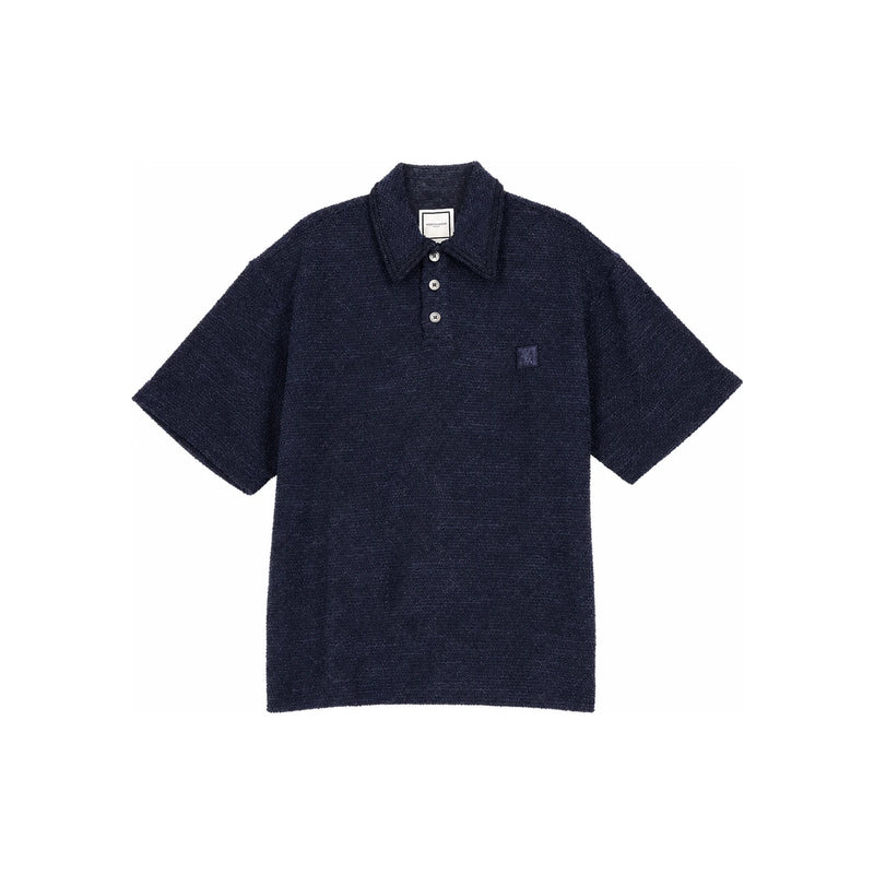 WOOYOUNGMI Men’s Tweed Short-Sleeve Polo Shirt W253TS03 754N