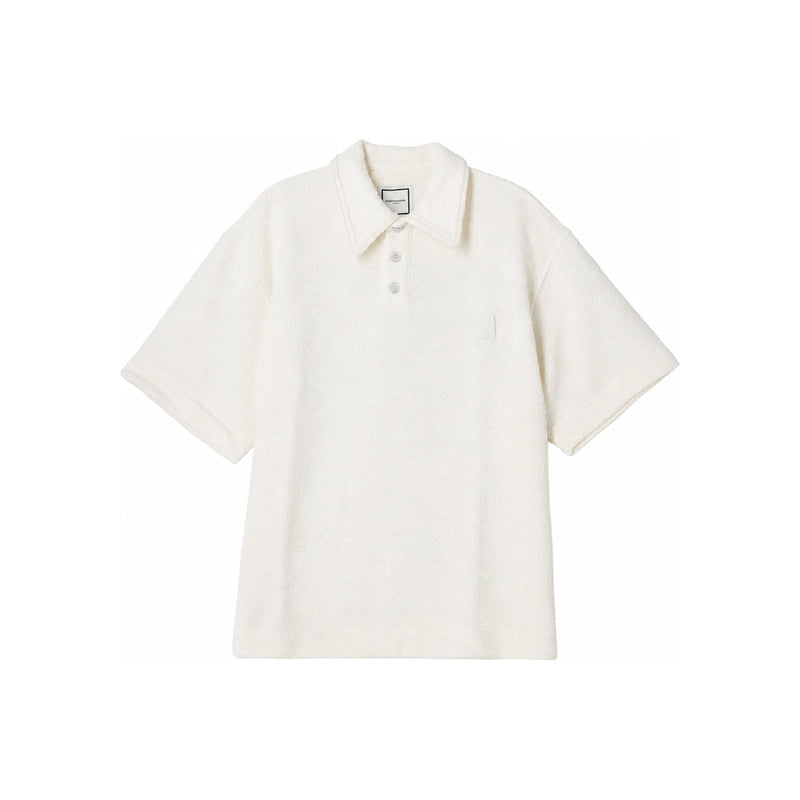 WOOYOUNGMI Men’s Tweed Short-Sleeve Polo Shirt W253TS03 753W