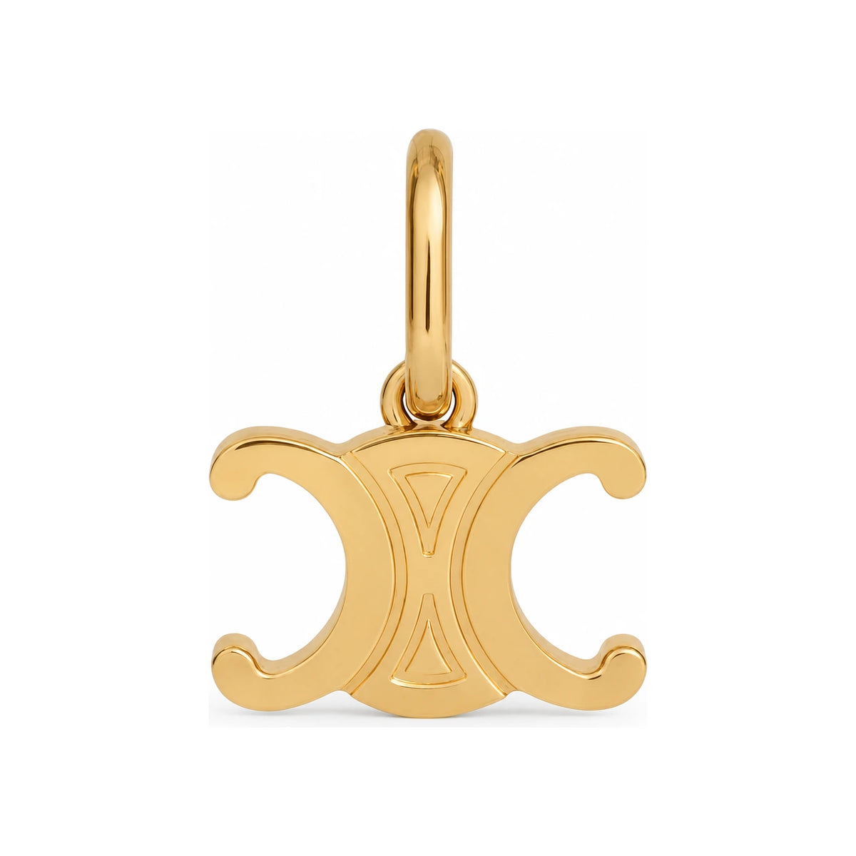 CELINE Triomphe Charm Keyring Gold-Finish Brass B101L6BRA 35OR