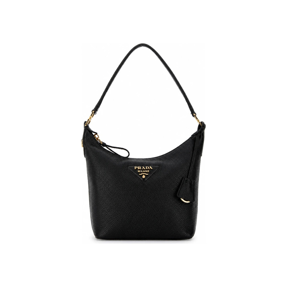 PRADA Brown Leather Shoulder Bag