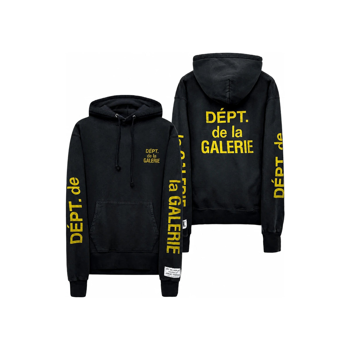 GALLERY DEPT. Black Logo Hoodie for Men DGH 50043