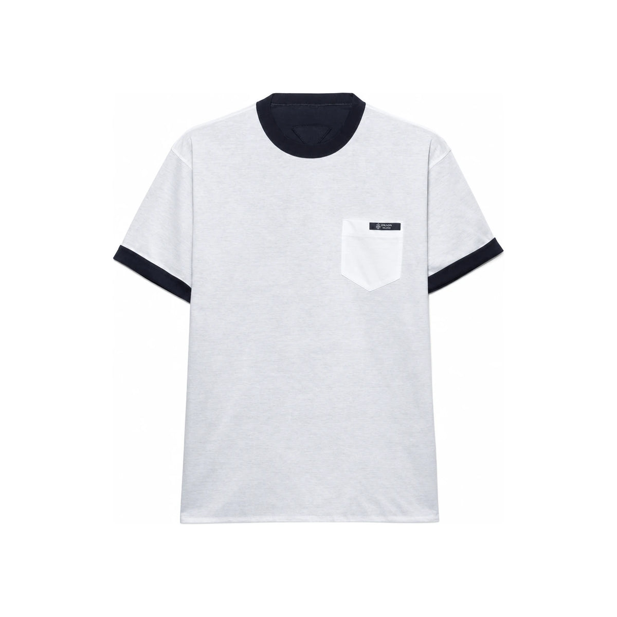 PRADA Reversible Cotton Short Sleeve T-Shirt for Men Black/Gray