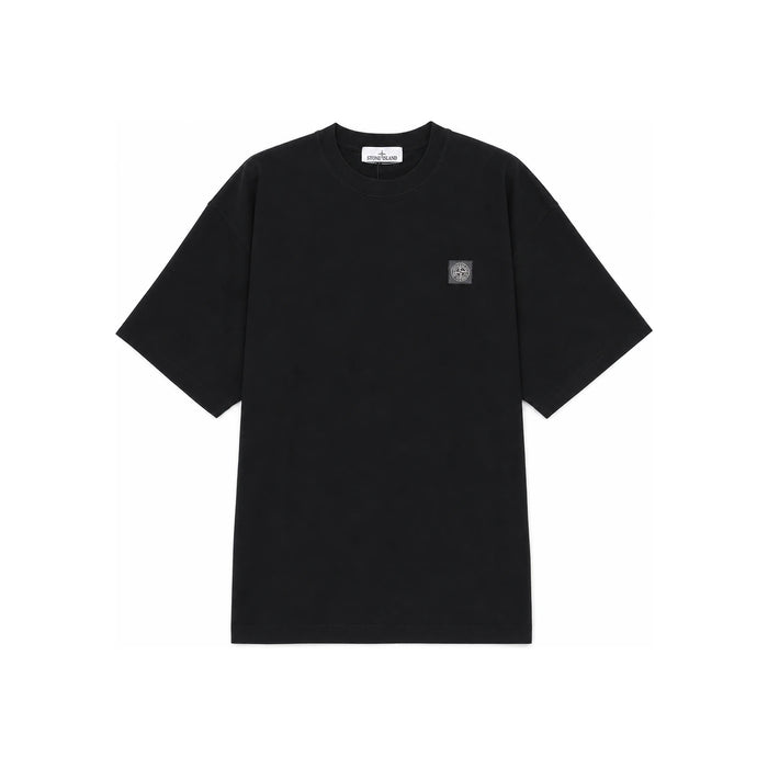 STONE ISLAND Cotton Regular Fit Short Sleeve T-Shirt Black