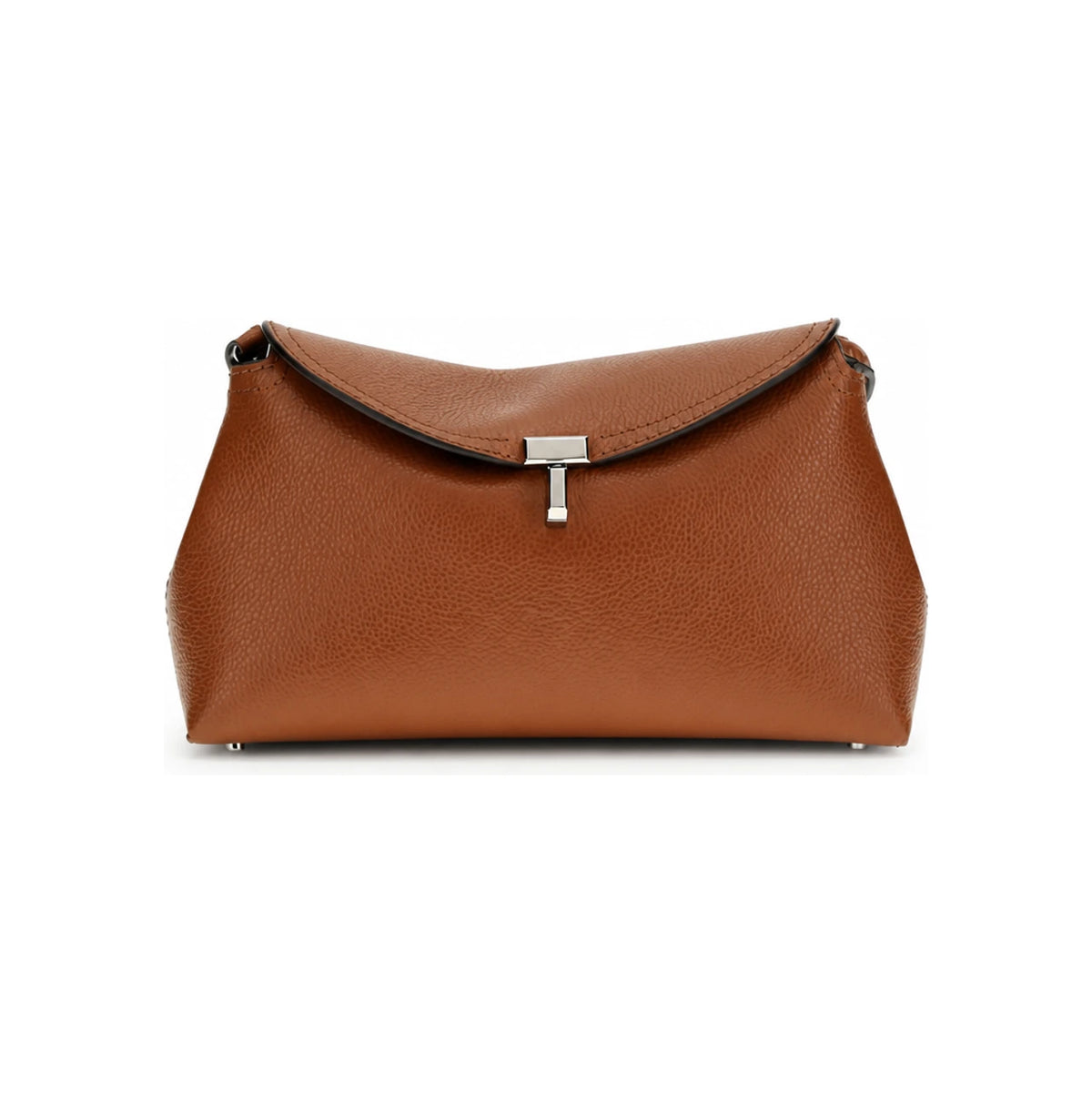Toteme T-Lock Grain Leather Clutch Bag Women Green 234 WAL944 LE0030