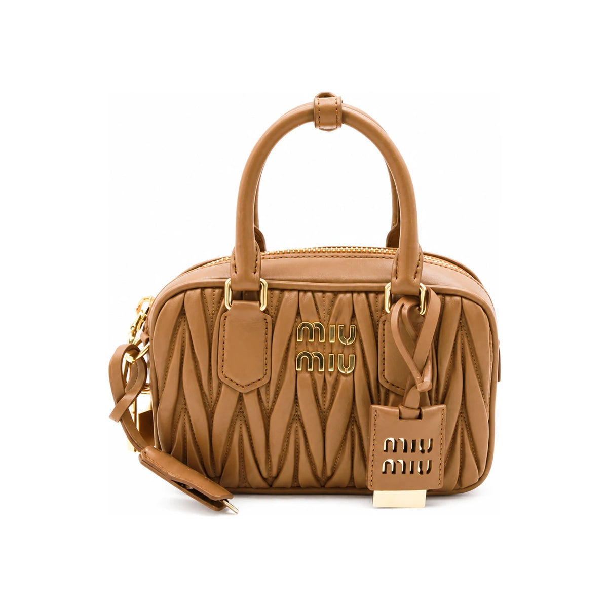 Miu Miu Arcadie Matelassé Leather Tote Bag 5BB123 AN88 F098L