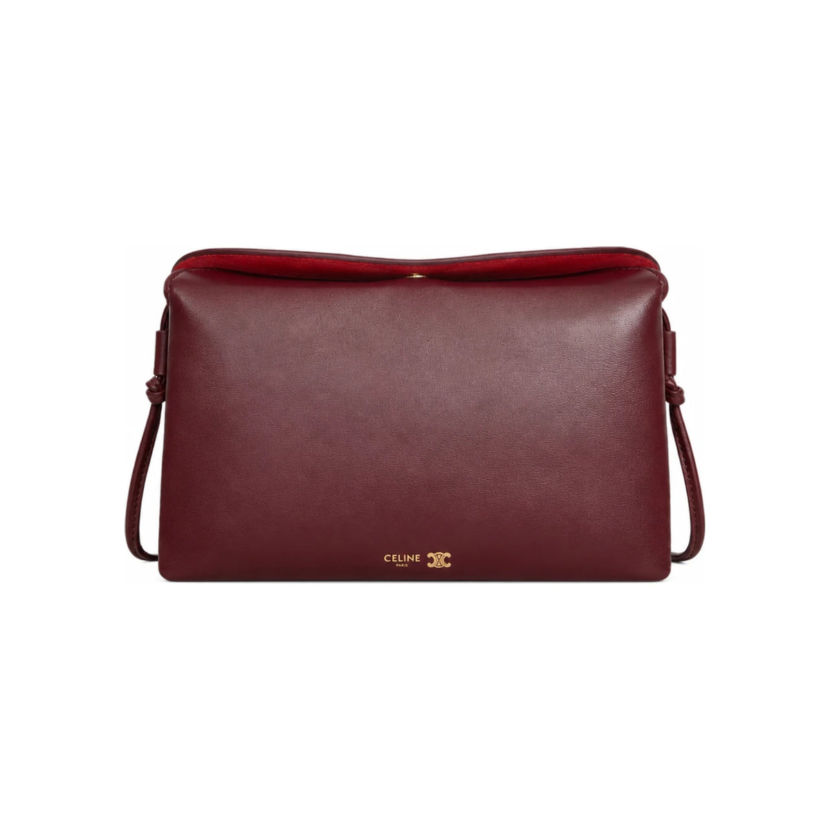 CELINE Trio Flap Smooth Lambskin Syrah Tote Bag 10P862O86 28PO
