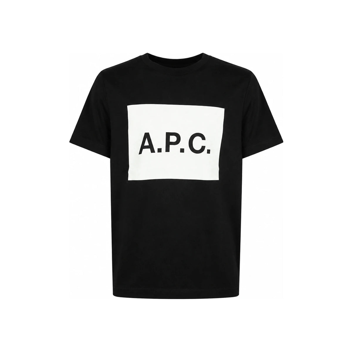 A.P.C. Black Logo Print T-Shirt for Men H26530 LZZ