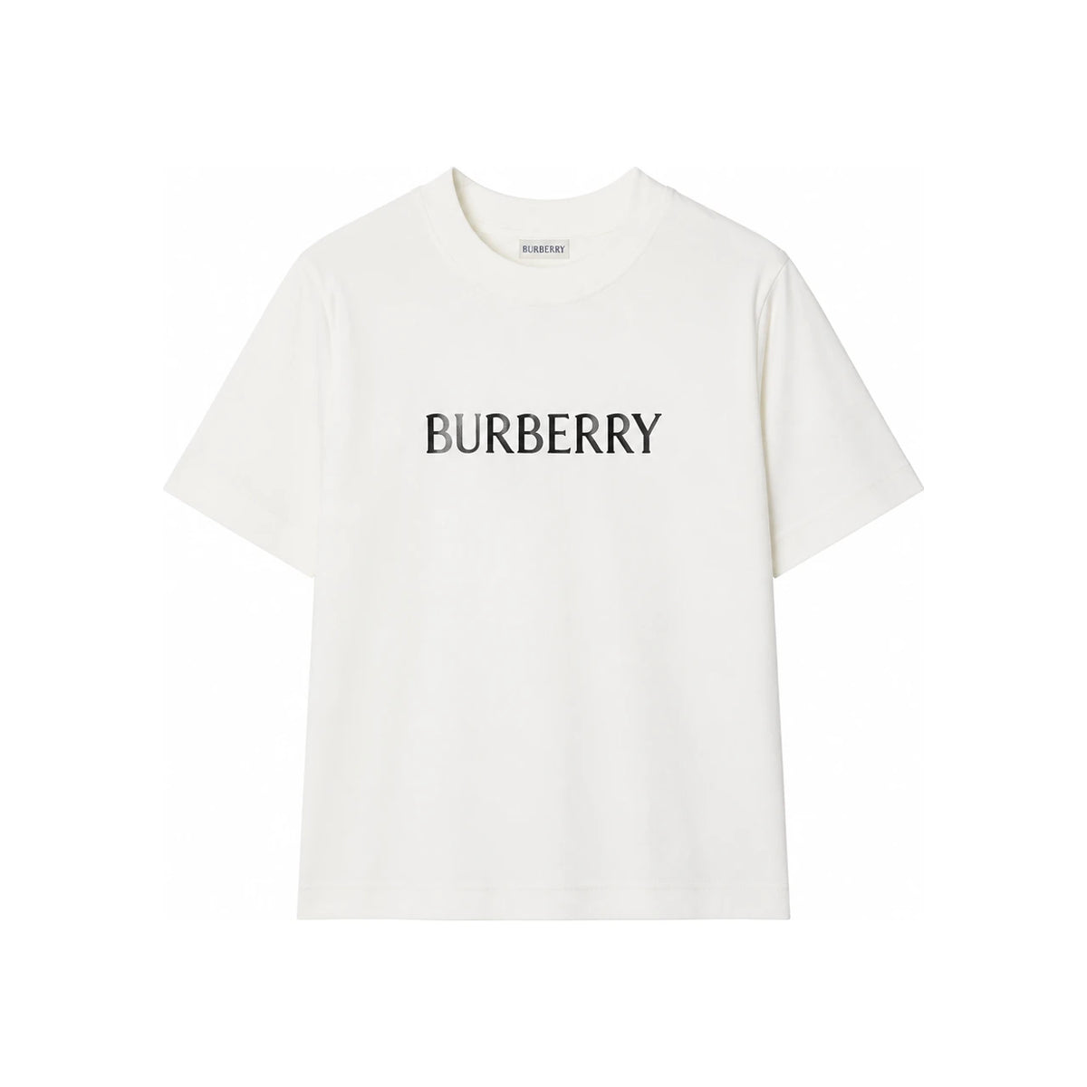 BURBERRY Logo Short Sleeve Cotton T-Shirt Black